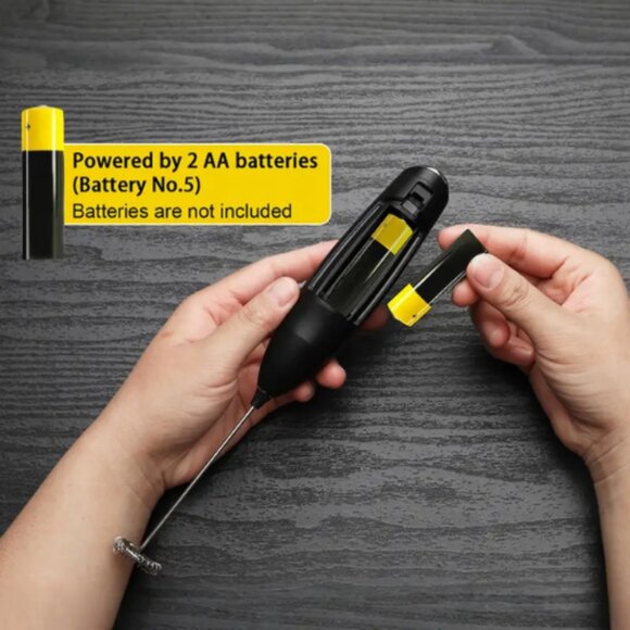 Powerful 10000 RPM Handheld Electric Milk Frother Drink Mixer Battery Operated - Picture 8 of 10